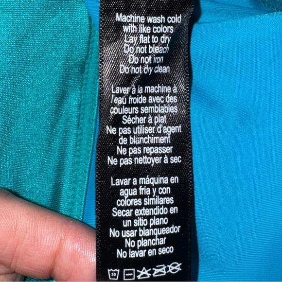 NWOT Beach Riot Gwynn Color Block Top XS Teal Blue Racerback Activewear - Picture 5 of 6